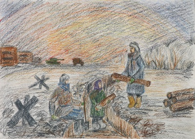 Строительство укреплений - Деркач Елизавета, 16 лет.JPG